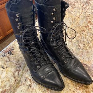 Vintage 80’s Zodiac black leather boots